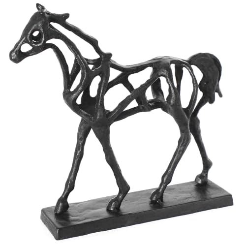 Cast Iron Horse Statue – Abstract Equestrian Sculpture