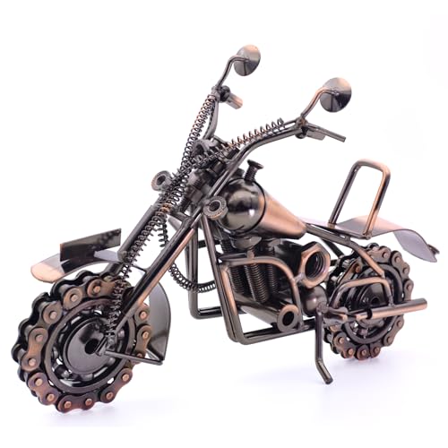 Handmade Metal Motorcycle Figurine – Chopper Style