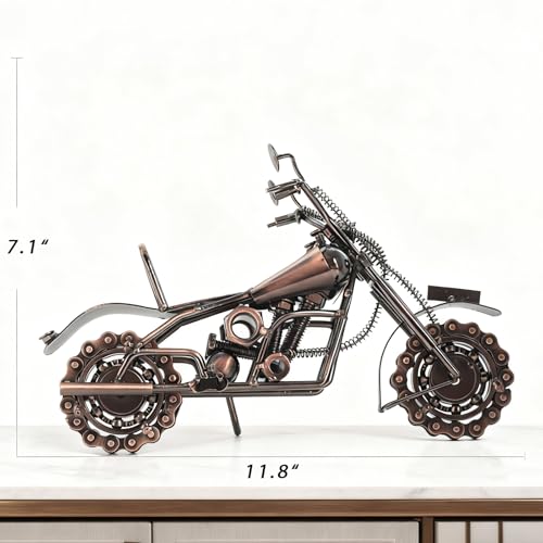Handmade Metal Motorcycle Figurine – Chopper Style