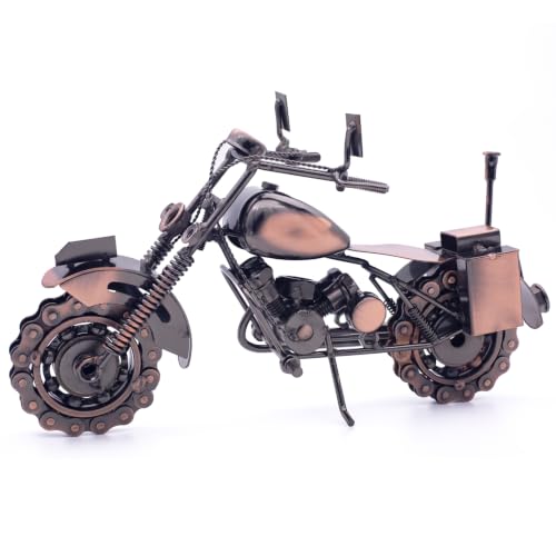 Handmade Metal Motorcycle Figurine – Touring Style