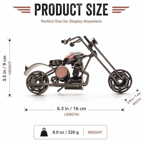 Handmade Metal Motorcycle Sculpture for Man Cave