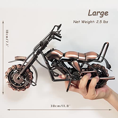 Handmade Metal Motorcycle Sculpture – Cruiser Style