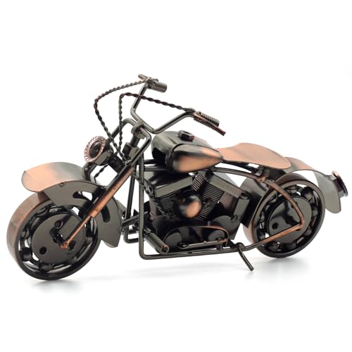 Vintage Metal Motorcycle Figurine for Biker Gifts